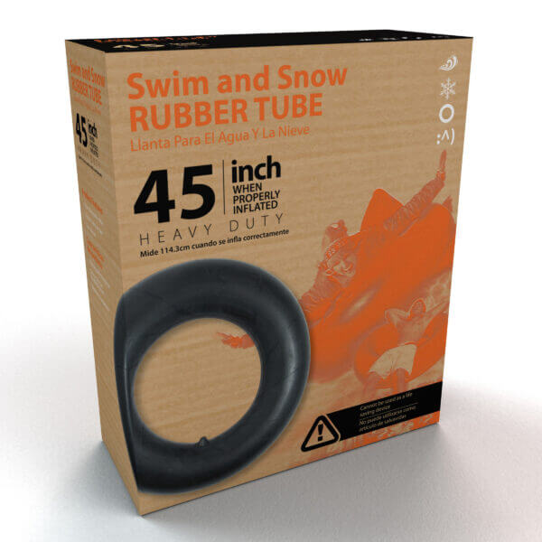 Swim and snow rubber tube packaging
