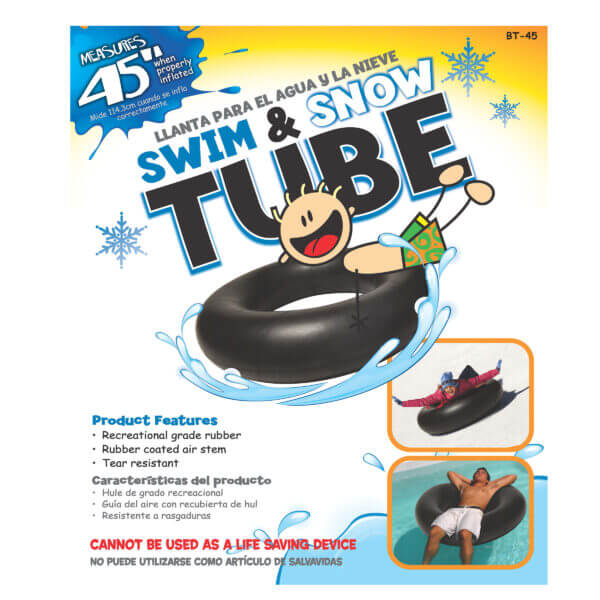 Swim and snow tube packaging