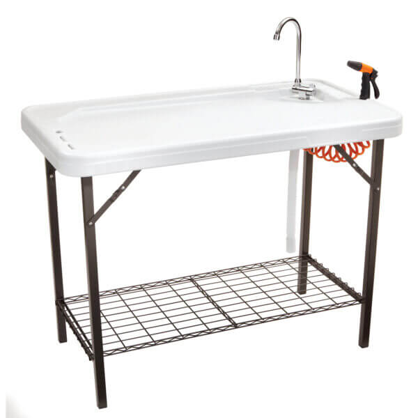 folding table with sink