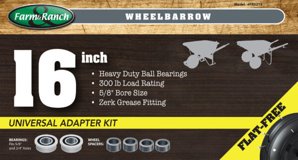 16 in wheelbarrow adaptor kit