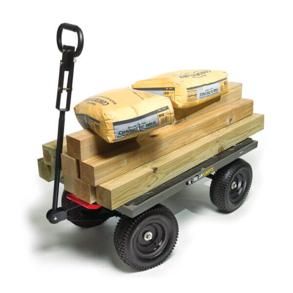 flatbed carrying wood