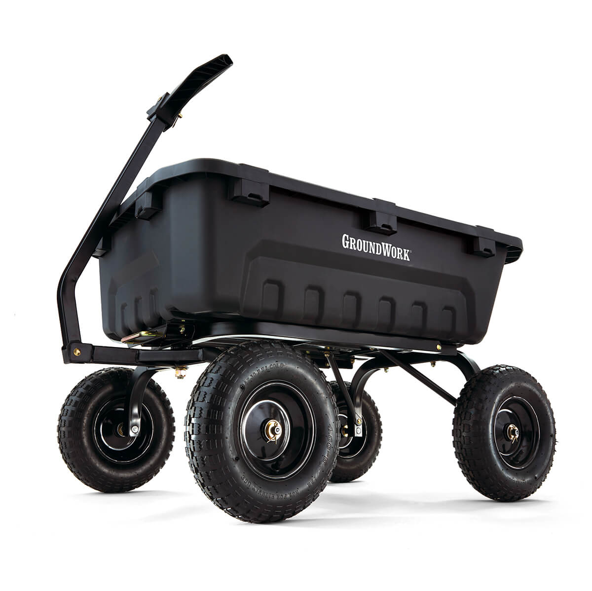 Gorilla Carts 6 Cu. Ft. 1000 Lb. Steel Tow-Behind Garden Cart
