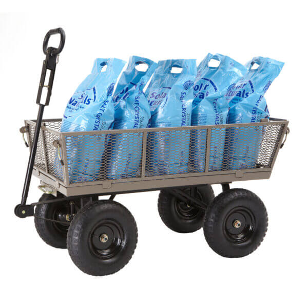 Cart holding salt
