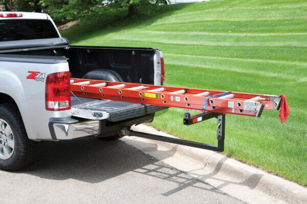 Load extender on back of truck