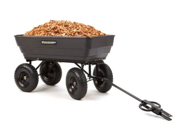 Cart holding wood chips
